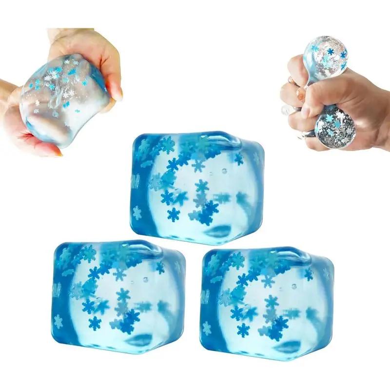 

1Pc 3D Snowflake Squishy Toy, Slow Rebound Soft Rubber Stress Ball, Maltose Textured Sensory Fidget for Anxiety Relief
