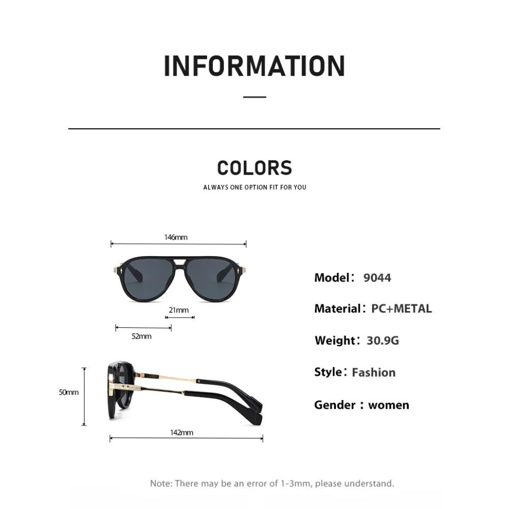 Fashionable Metal Sunglasses Party Gatherings Stage Performances Street Photography Fashion Wear Take UV Resistant Glasses