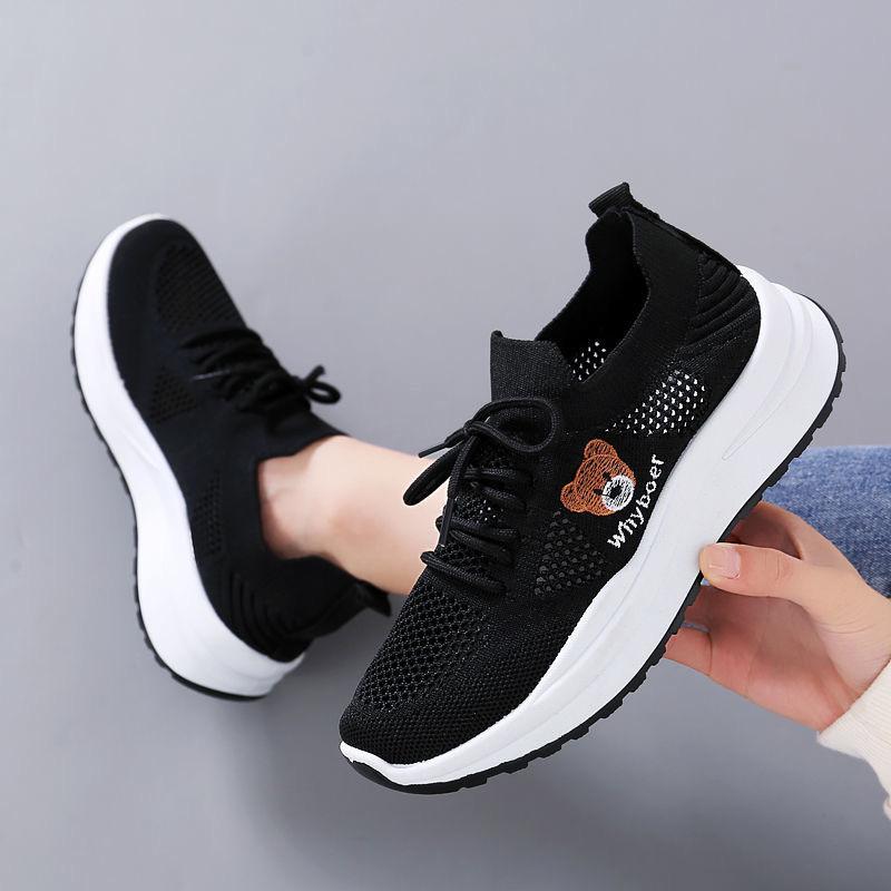 Summer New Trendy Sports Versatile Casual Women's Shoes Lightweight Mesh Shoes Summer Running Shoes Breathable Travel Shoes