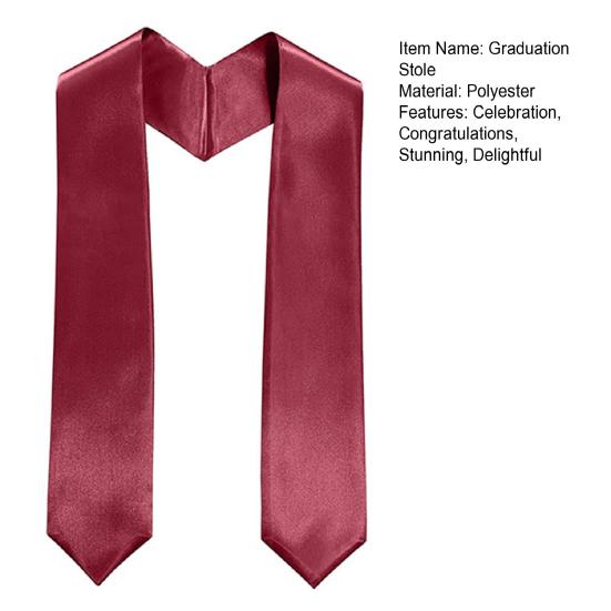 Unisex Erwachsener Einfaches Abschlussstola 72 Zoll Jahrgang 2026 Abschlussband für Akademische Chorveranstaltungen Zubehör