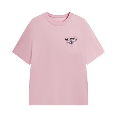 Li-Ning Round Neck Letter Pattern Printed Couple T-Shirt Unisex Tops ATSW371-4