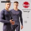 Men's Slim-fit Warm Mesh Base Layer Shirt - Round Neck, Breathable, Sweat-wicking, Thin Top for Autumn/Winter