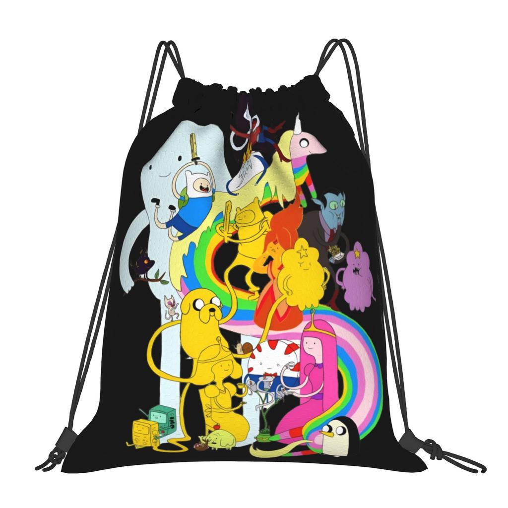 Custom Adventures Anime Times Drawstring Backpack Bags  Lightweight Fantasy Animation Gym Sports Sackpack Sacks for Training