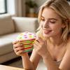 Simulated Cake Squeeze Toy Soft Slow Rising Toy Rainbow Layer Cake Slice Stress Relief Sensory Toy for Adults Kids