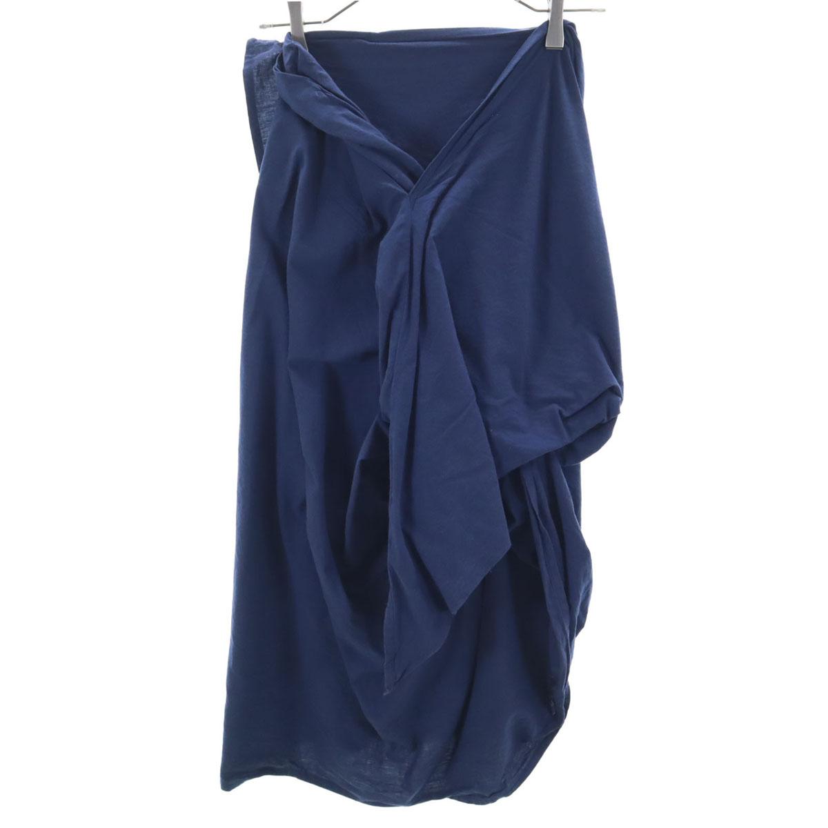 

Yohji Yamamoto 80-е Сделано в Японии Старая Юбка длинной длины S Темно-синий Женская Б/У