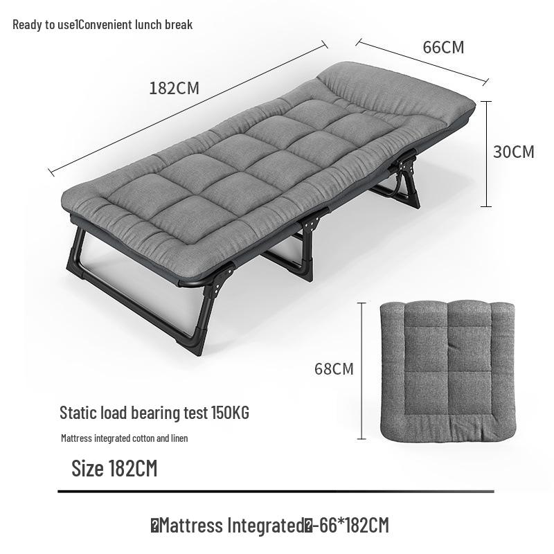 Portable Single Folding Recliner Bed for Office, Hospital, or Camping