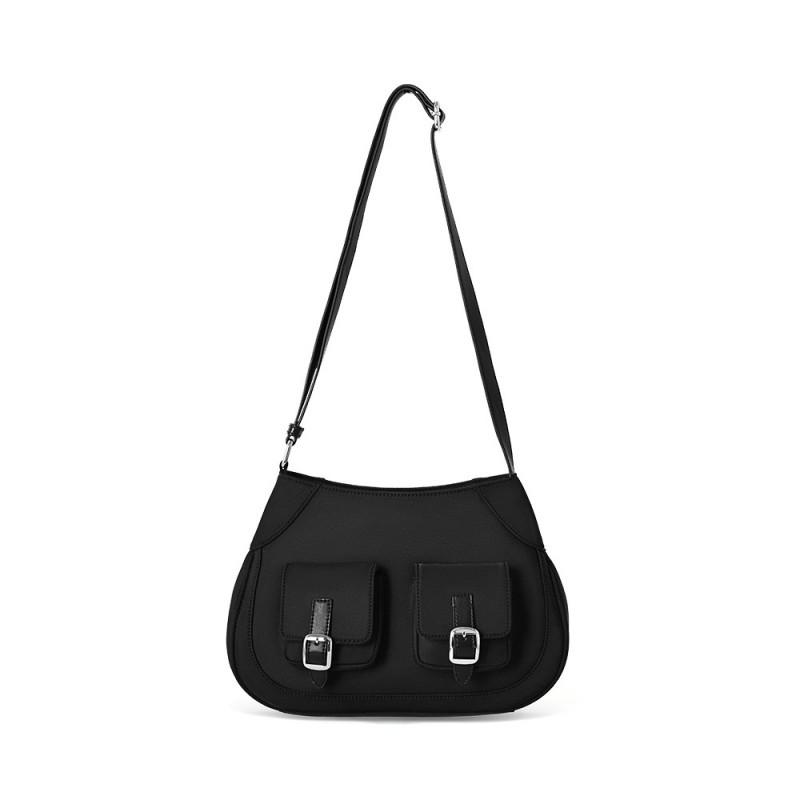 Commuter Nylon Casual Versatile Retro Underarm Large Capacity Single Shoulder Crossbody Bag Light Luxury 32 L x 7 W x 20 H чёрный 4140₽