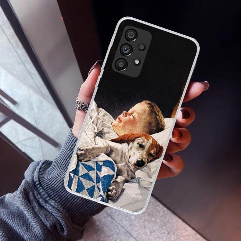 

Vintage Children Dog Pets Retro Phone Case For Samsung Galaxy A17 A57 A37 A16 A26 A36 A56 A15 A25 A35 A55 A14 A13 A54 A53 A34 A2 Samsung A13 5G