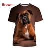 Hot-selling men's bulldog 3D T-shirt, cute animal puppy T-shirt, personalized casual printed short-sleeve top.