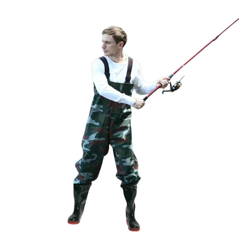 Eco-Friendly One-Piece Fishing Waders with Boots - Full Body Waterproof Pants