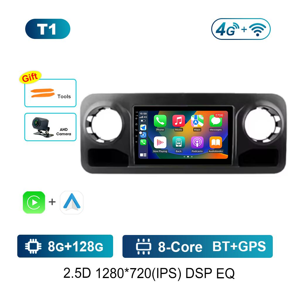 Android OS Carplay Car Radio Multimedia Player for Benz Sprinter 2018 - 2022 GPS Navi WiFi IPS Screen DSP Stereo 4G Auto Tools