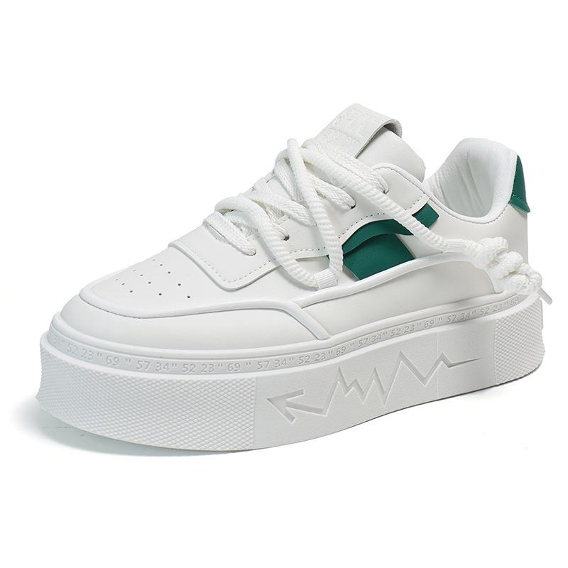 

Мужские низкие туфли на толстой подошве, увеличивающие рост – новая весенняя мода, универсальная модель белого цвета WK01 43