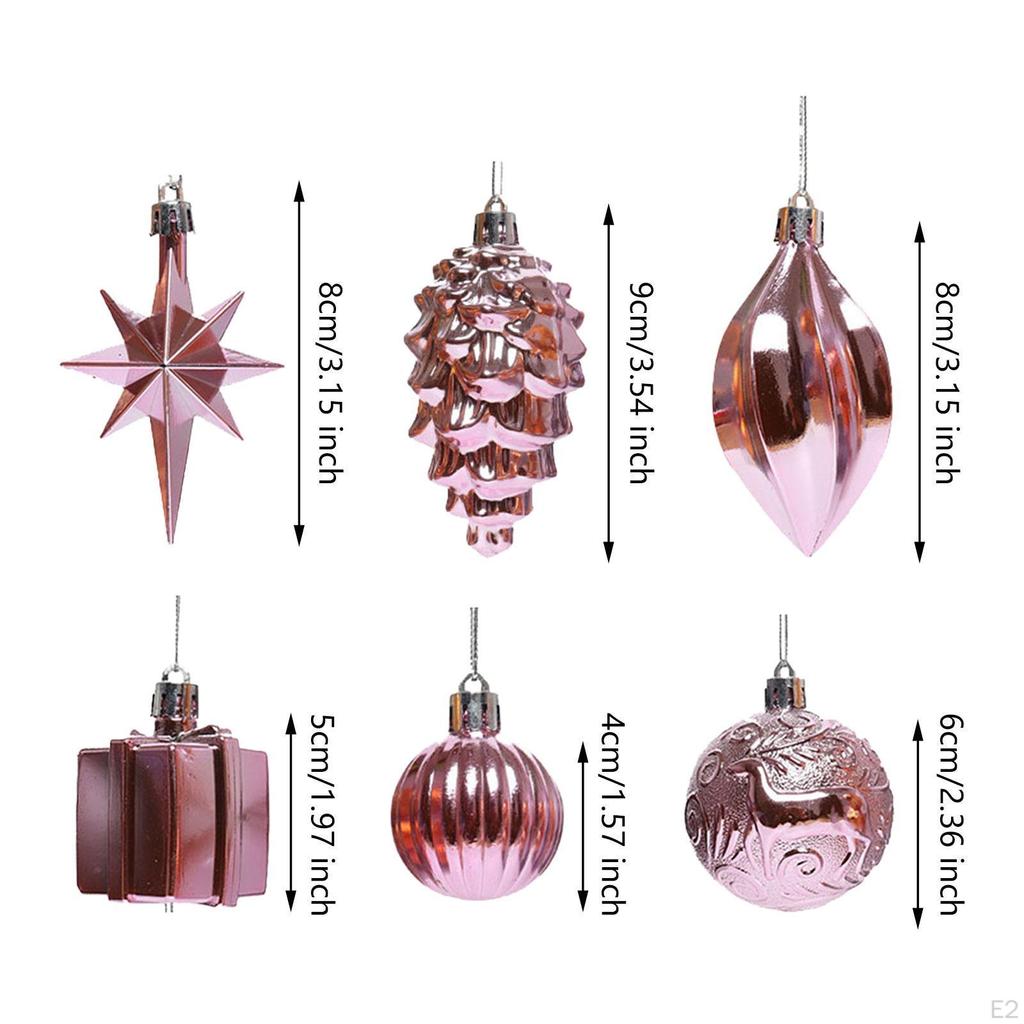 12Pcs Christmas Balls Ornaments Hanging Xmas Tree Decor Baubles Decorations for