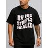 European Size By His Stripes Healed Tee unisex'S T-Shirts Black Graphic Casual Daytime And Weekend Wear Comfortable Loose T-Shirt Stylish Summer