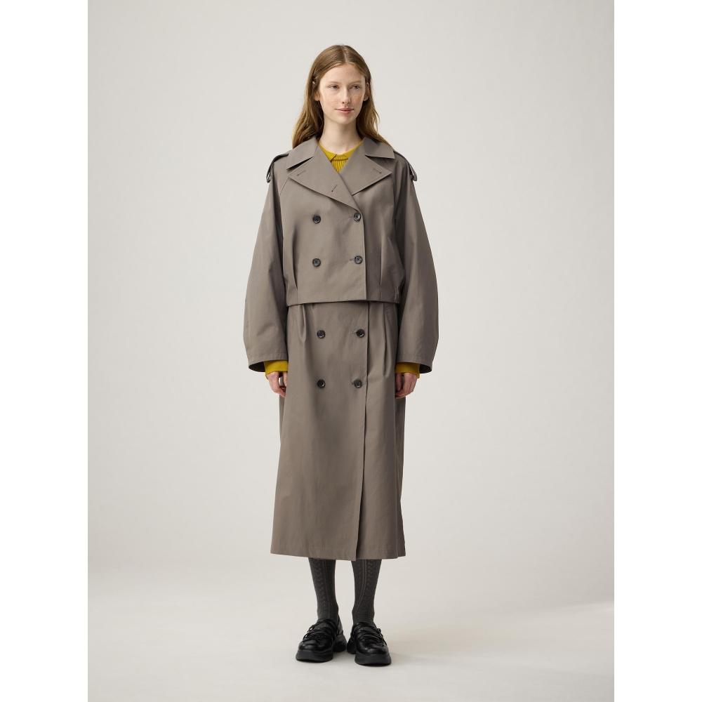 Gu Short Trench Coat Rokh