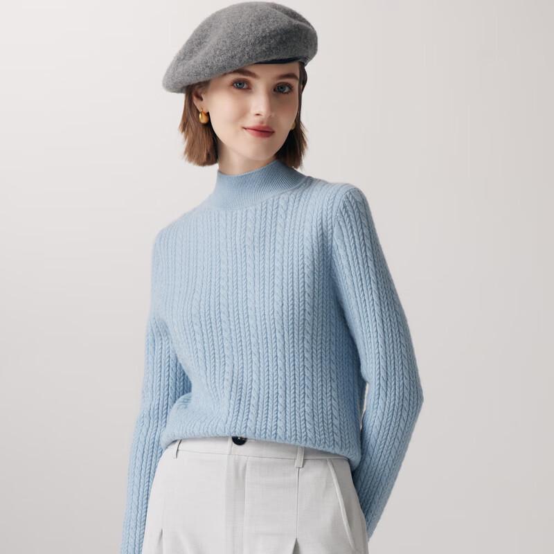 Paro Women's 100% Cashmere Semi-High Collar Sweater