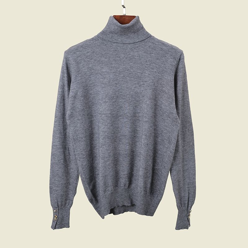 Minimalist Turtleneck Fall and Winter Inner Wear Pullover Wool Base Shirt