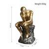 Nordic Sandstone Thinker Creative Ornaments Hot Selling Simple Home Furnishings Study Room Vintage Decorations Commercial Gifts