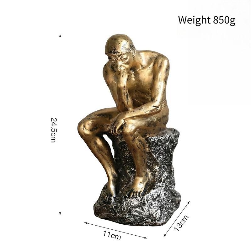 Nordic Sandstone Thinker Creative Ornaments Hot Selling Simple Home Furnishings Study Room Vintage Decorations Commercial Gifts