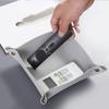 1PC 25X25cm Nordic PU Leather Storage Box - Foldable Desktop Tray for Jewelry, Cosmetics & Keys