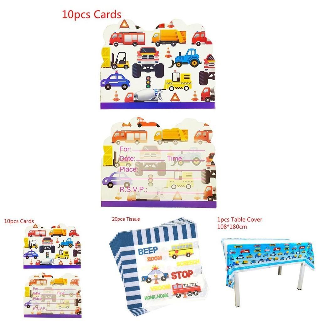 Engineering Car Party Supplies For Kids Birthday Celebration**