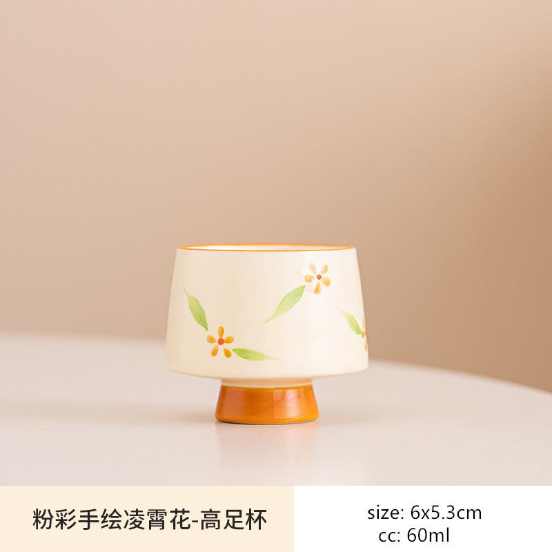 Hand-painted Flower Pattern Ceramic Teacup Chinese Household Tea Set Custom Beauty Gaiwan Exquisite Portable Tea Infuser See options chart