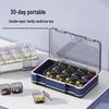 Large Capacity 30-Day Portable Pill Organizer and Dispenser