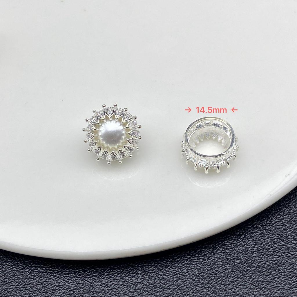 14k Gold Filled Sunflower Zircon Bead DIY Jewelry Accessories