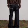 Mens Black Oversized Straight Leg Jeans Loose Fit Wide Denim Pants Streetwear Casual Wear