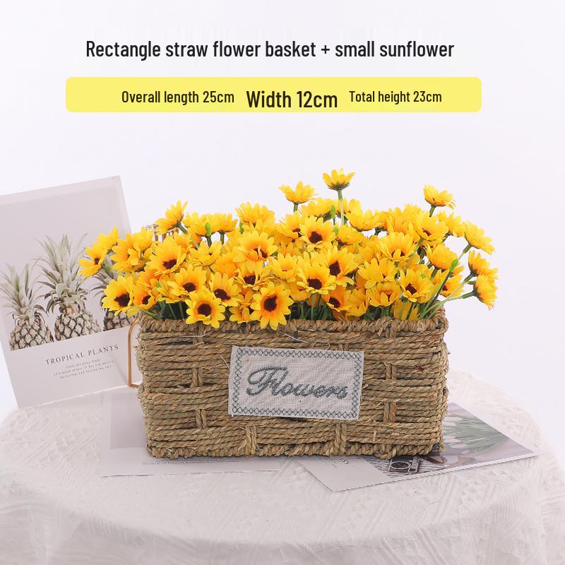 Mini Sunflower Artificial Flower Ornament for Living Room or Dining Table Decoration