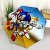 1PC Sonic The Hedgehog Print Umbrella, Featuring Automatic Folding, And Shielding. This Sturdy And Durable Umbrella with Eight Ribs Is Convenient for