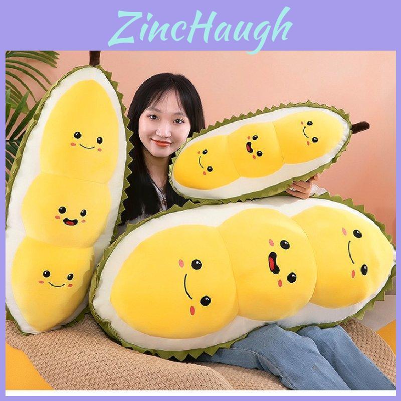 Adorable Plush Durian Bean Pillow Soft Stuffed Toy For Girls Decorative Home Accent