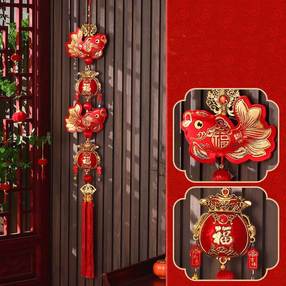 Fu Word Spring Festival Pendant Wind Chimes New Year Decorations Fashion Good Luck Ornaments  Home