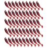 50PcsBag Artificial Fishing Lures Soft Silicone Baits Lifelike Paddle Tail SwimbaitWine Red Color