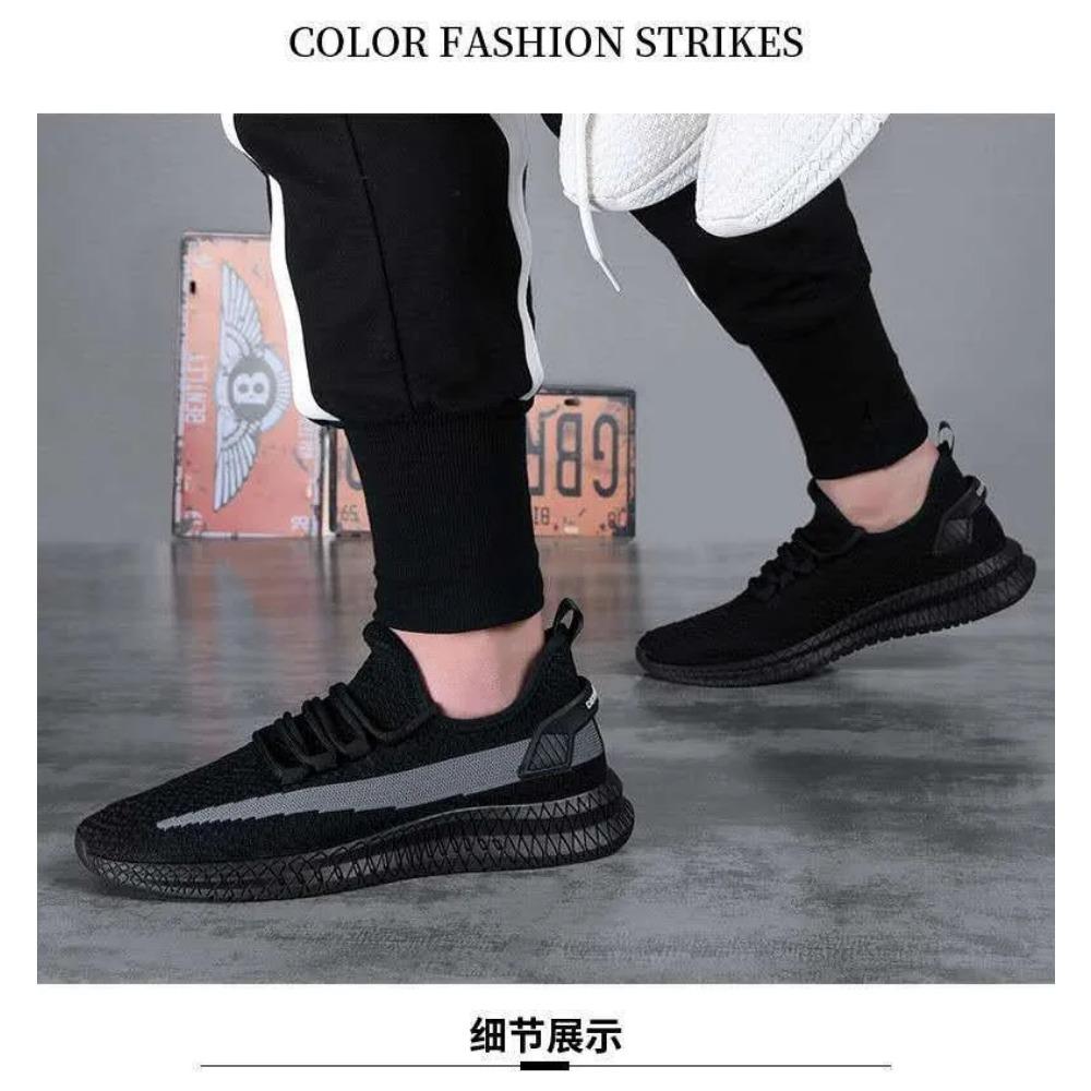 Lässige Herrenmode Alleskönner Sneaker Herrenschuhe Fliegendes Gewebe Atmungsaktive Netzoberfläche Atmungsaktive Bequeme Stoffschuhe