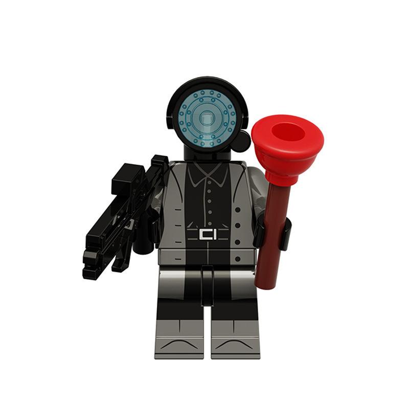 Building Block Toilet Man Monitoring Human Figure Titan Speaker And Tv Man Figure Assembly Play