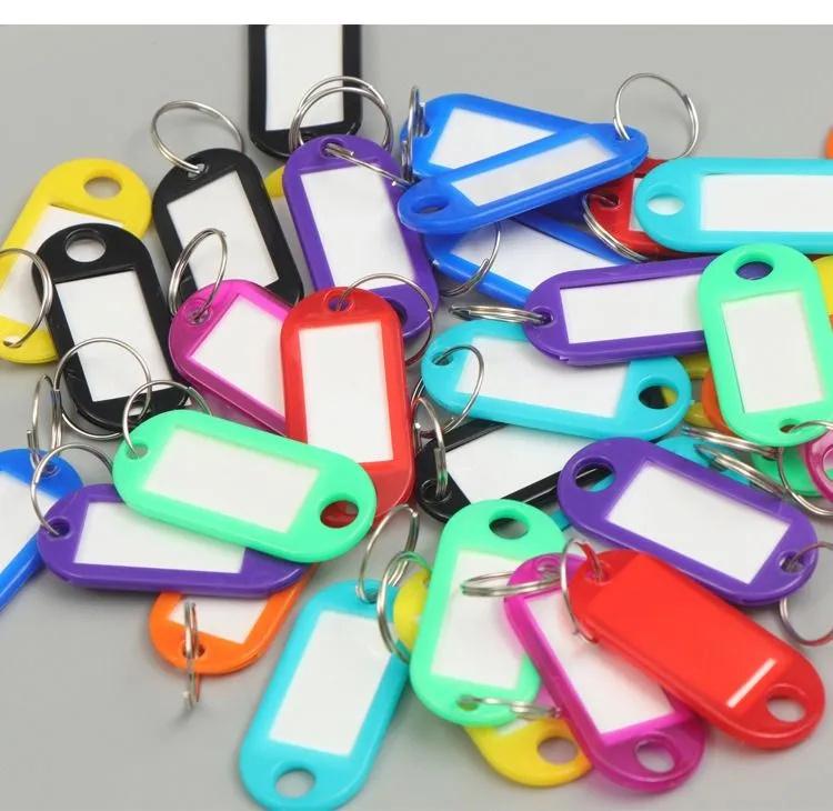 Key Tag Plastic Number Tag Color Keychain Luggage Tag Label Classification Can Be Marked Tag One Size