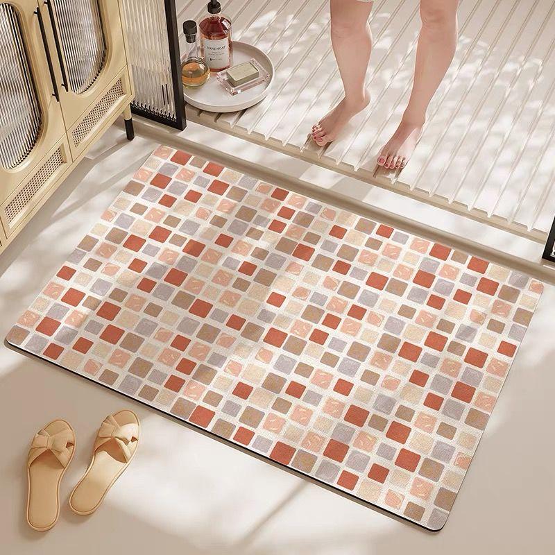 

Diatom mud bathroom floor mat, carpet, toilet door absorbent quick drying anti slip foot mat, kitchen door mat 40X60cm 15.7X23.6in