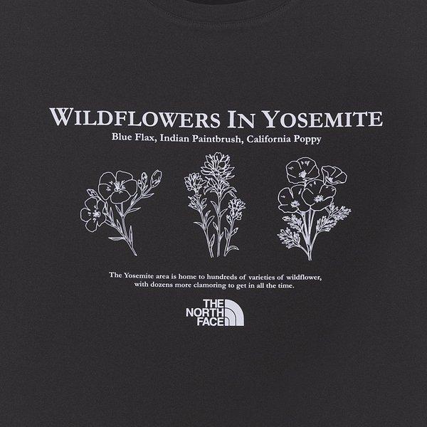 The NorTh Face Flower Ex ShorT Sleeve Round T shirT Black nT7ur23j