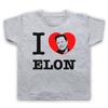 I LOVE ELON MUSK ENTREPRENUER FREE SPEECH ICON SPACE KIDS CHILDS T-shirt