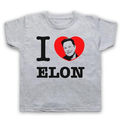I LOVE ELON MUSK ENTREPRENUER FREE SPEECH ICON SPACE KIDS CHILDS T-shirt