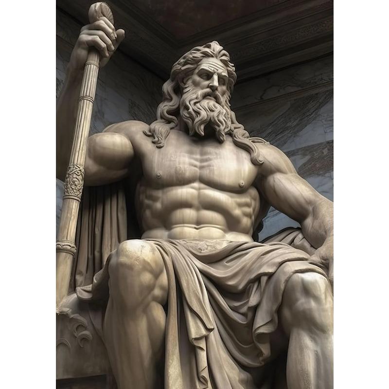 Italy Famous Sculpture Artwork Canvas Poster Poseidon David Wall Art Picture for Living Room Bedroom Club Modern Home Decor Gift