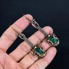 Emerald 999 Copper Wire Wrapped Earrings, Handmade Gemstone Earrings Jewelry, Gifts For Wife Brand New Earrings