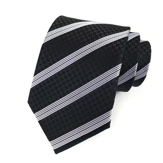 Men Business Tie Lightweight Multipurpose Adjustable Different Patterns Plaid Print Decorative Gentleman Wedding Daily Wear Necktie Clothes Accessory