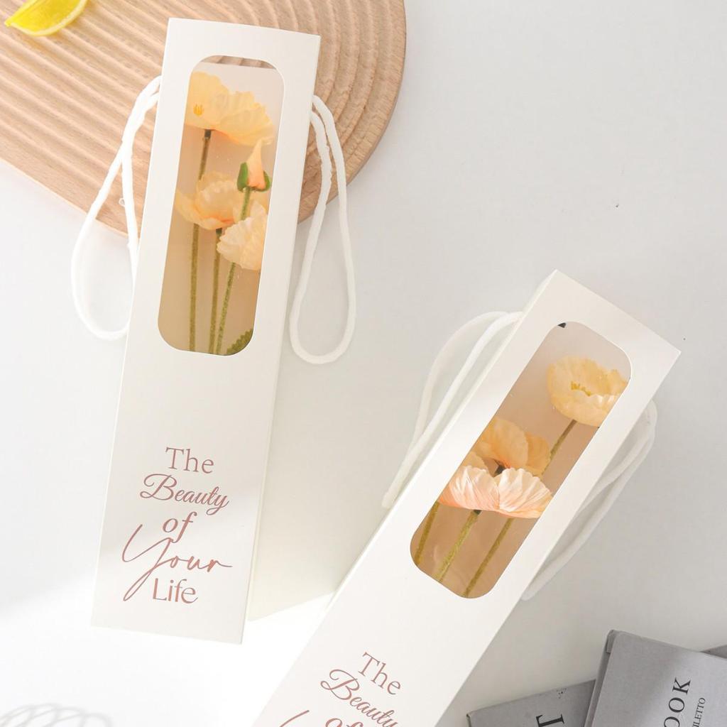 Mother's Day Poppy Gift Box: Faux Flowers for Graduation & Home Decor