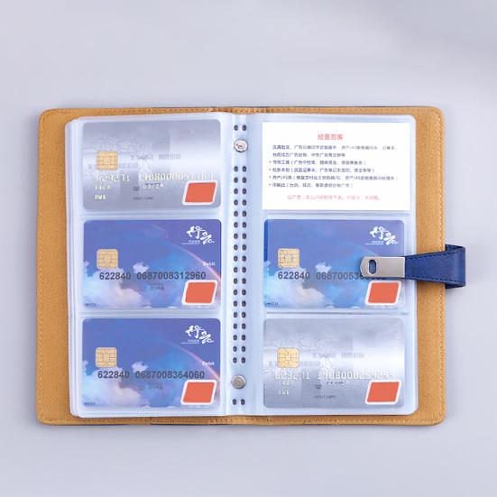 Business Card Holder 120 Card Slots Faux Leather Business Card Book Credit Card Protector for Home Office
