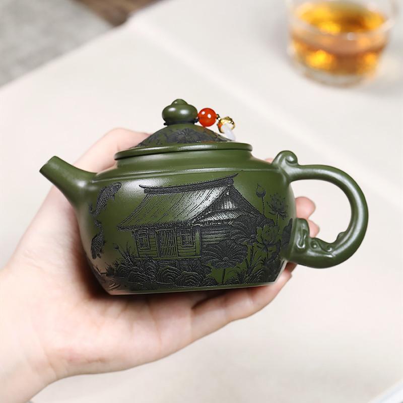 

Chinese Yixing Purple Clay Teapot Handmade Lotus Beauty Tea Pot Tradition Household Kettle Raw Ore Zisha Tea Set Teaware 230ml