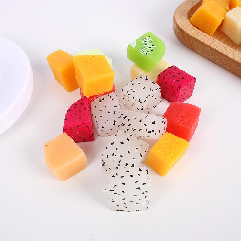 DIY Fake Mango Pitaya Fruit Cubes for Smoothie Photo Prop