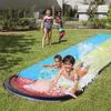 Toboggan Gonflable pour Enfants Extérieur PVC Double Toboggan Aquatique Tapis de Jeu Toboggan Aquatique à Voie Unique Été Splash Pad