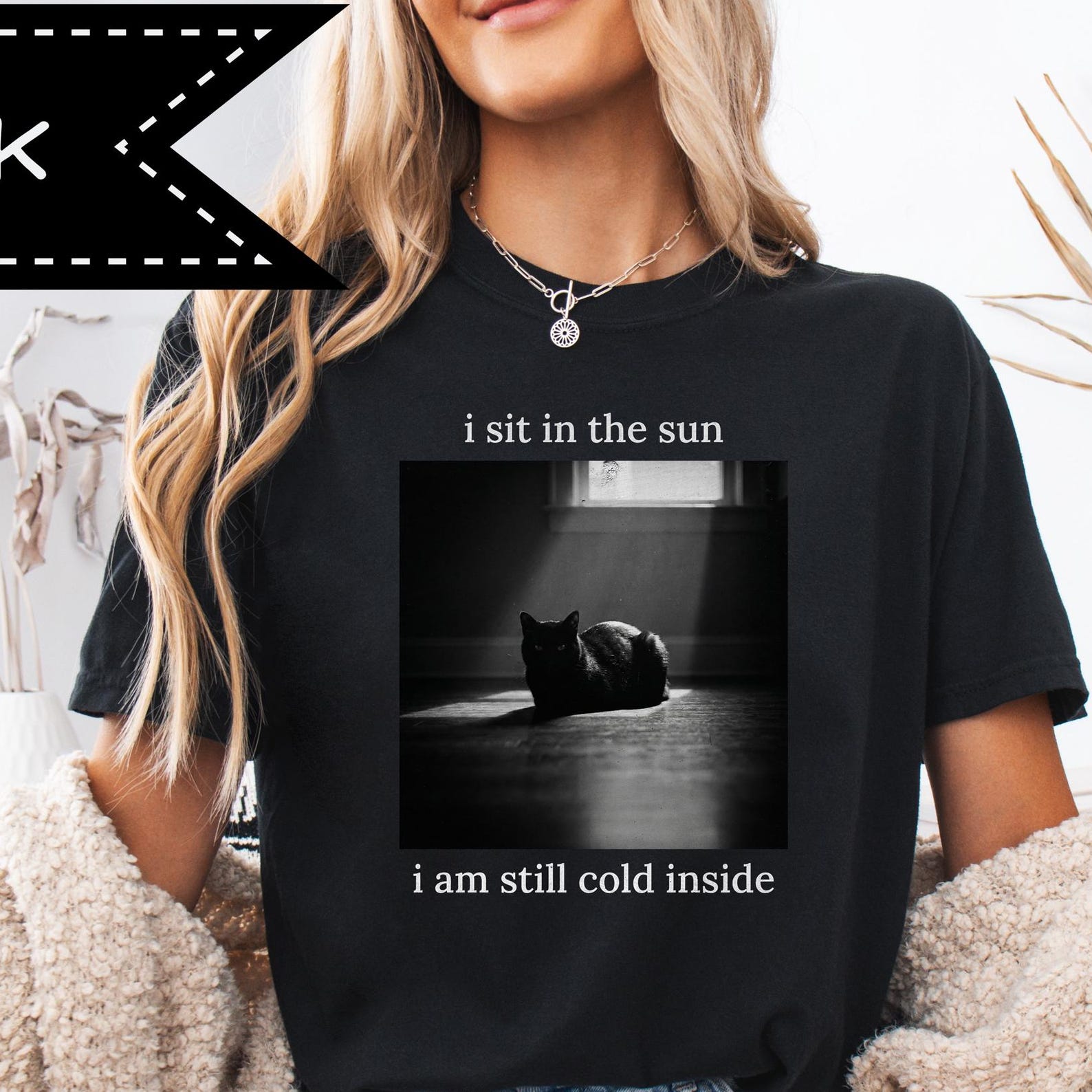 I am Still Cold Inside Black Cat Shirt, Retro Gothic Punk Tee, Meme Graphic Tee 3XL